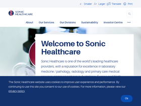 'sonichealthcare.com' screenshot
