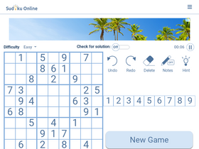 'sudokuonline.io' screenshot