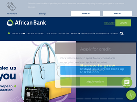 'ib.africanbank.co.za' screenshot