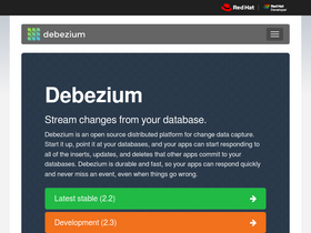 'debezium.io' screenshot
