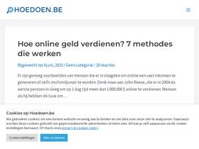'hoedoen.be' screenshot