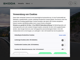 'skoda.at' screenshot