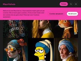 'mauritshuis.nl' screenshot