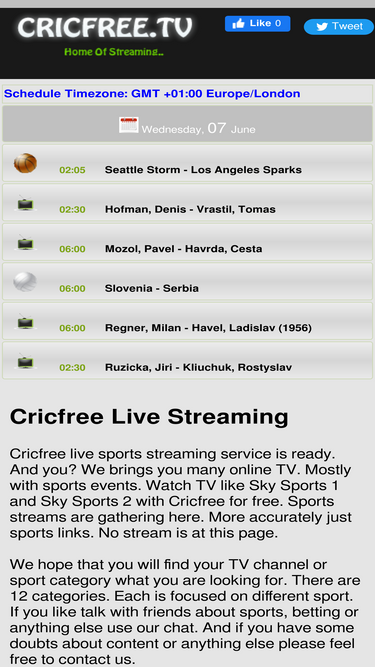 Cricfree tv 2025 live streaming