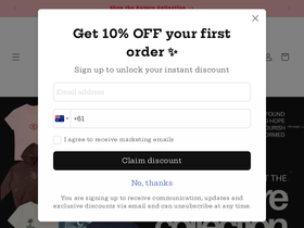 shineclothing.net homepage screenshot