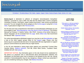 'benzo.org.uk' screenshot