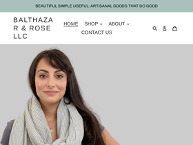 balthazarandrose.com homepage screenshot