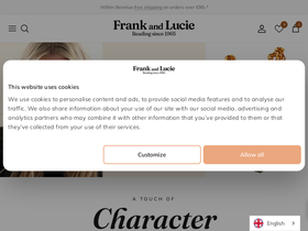 frankandlucieshop.com homepage screenshot