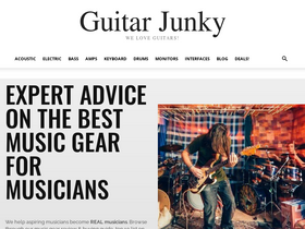 'theguitarjunky.com' screenshot