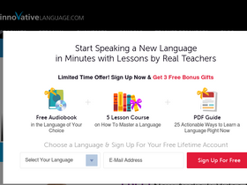 'innovativelanguage.com' screenshot