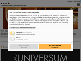'gsi.de' screenshot