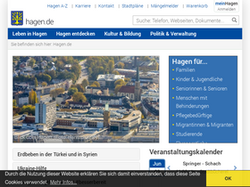 'hagen.de' screenshot