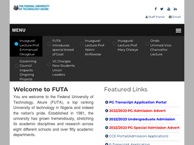'csp.futa.edu.ng' screenshot
