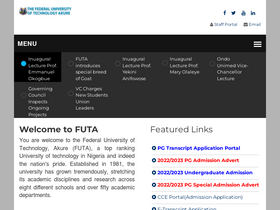'sos.futa.edu.ng' screenshot