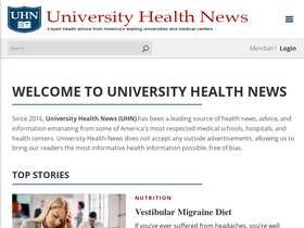 'universityhealthnews.com' screenshot