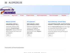 'alopezie.de' screenshot