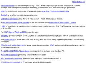 'bellard.org' screenshot