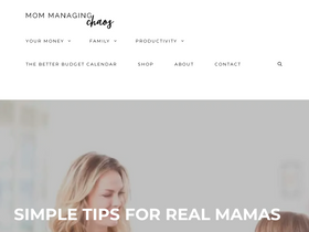 'mommanagingchaos.com' screenshot