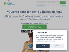 'quecontactos.com' screenshot