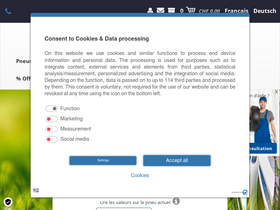 '123pneus.ch' screenshot