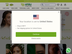 'vasustore.com' screenshot