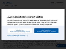 'myuniqa.at' screenshot