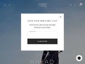 'fameoncentral.com' screenshot