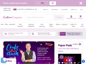 'crafterscompanion.co.uk' screenshot