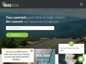 'masmedicalstaffing.com' screenshot