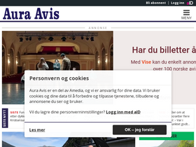 'auraavis.no' screenshot