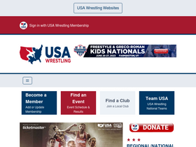 'usawrestlingevents.com' screenshot
