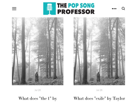 'popsongprofessor.com' screenshot