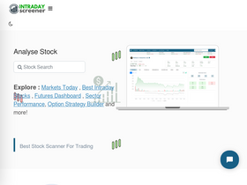 'intradayscreener.com' screenshot