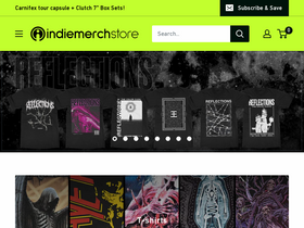 'indiemerchstore.com' screenshot