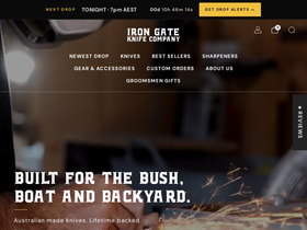 irongateknives.com homepage screenshot