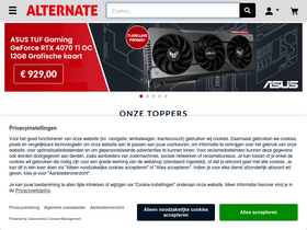 'alternate.be' screenshot