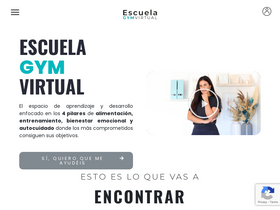 'escuelagymvirtual.com' screenshot