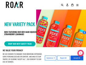 roarorganic.com homepage screenshot