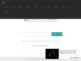 'revitapidocs.com' screenshot