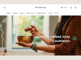 thenadayoga.com homepage screenshot