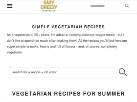 'easycheesyvegetarian.com' screenshot