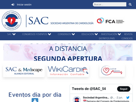 'sac.org.ar' screenshot