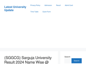 'magadhuniversity.in' screenshot