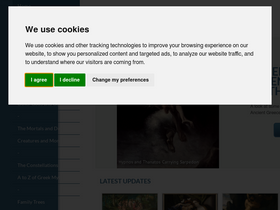 'greeklegendsandmyths.com' screenshot