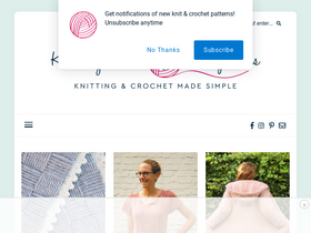 'knittingwithchopsticks.com' screenshot