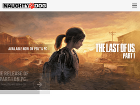 'naughtydog.com' screenshot