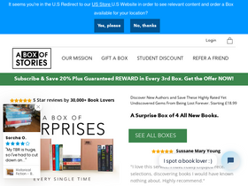 A Box Of Stories homepage screenshot