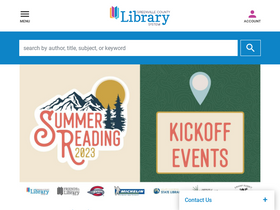 'greenvillelibrary.org' screenshot