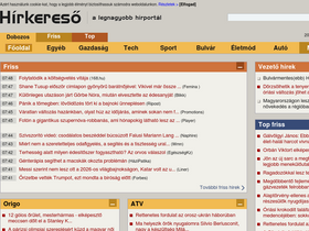 'hirkereso.hu' screenshot