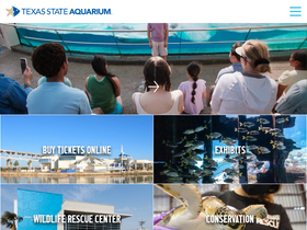 'texasstateaquarium.org' screenshot